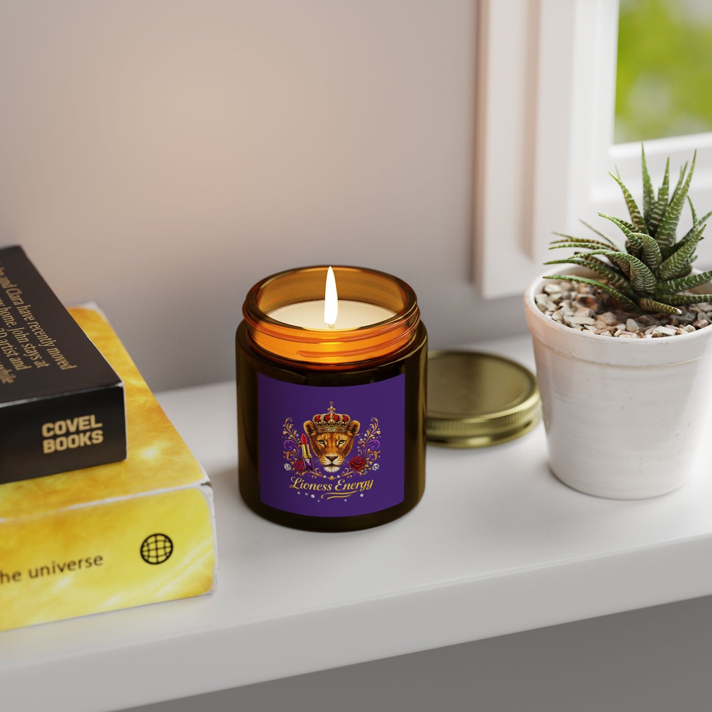Lioness Energy Soy Candle — Coconut Apricot Wax (4oz & 9oz)