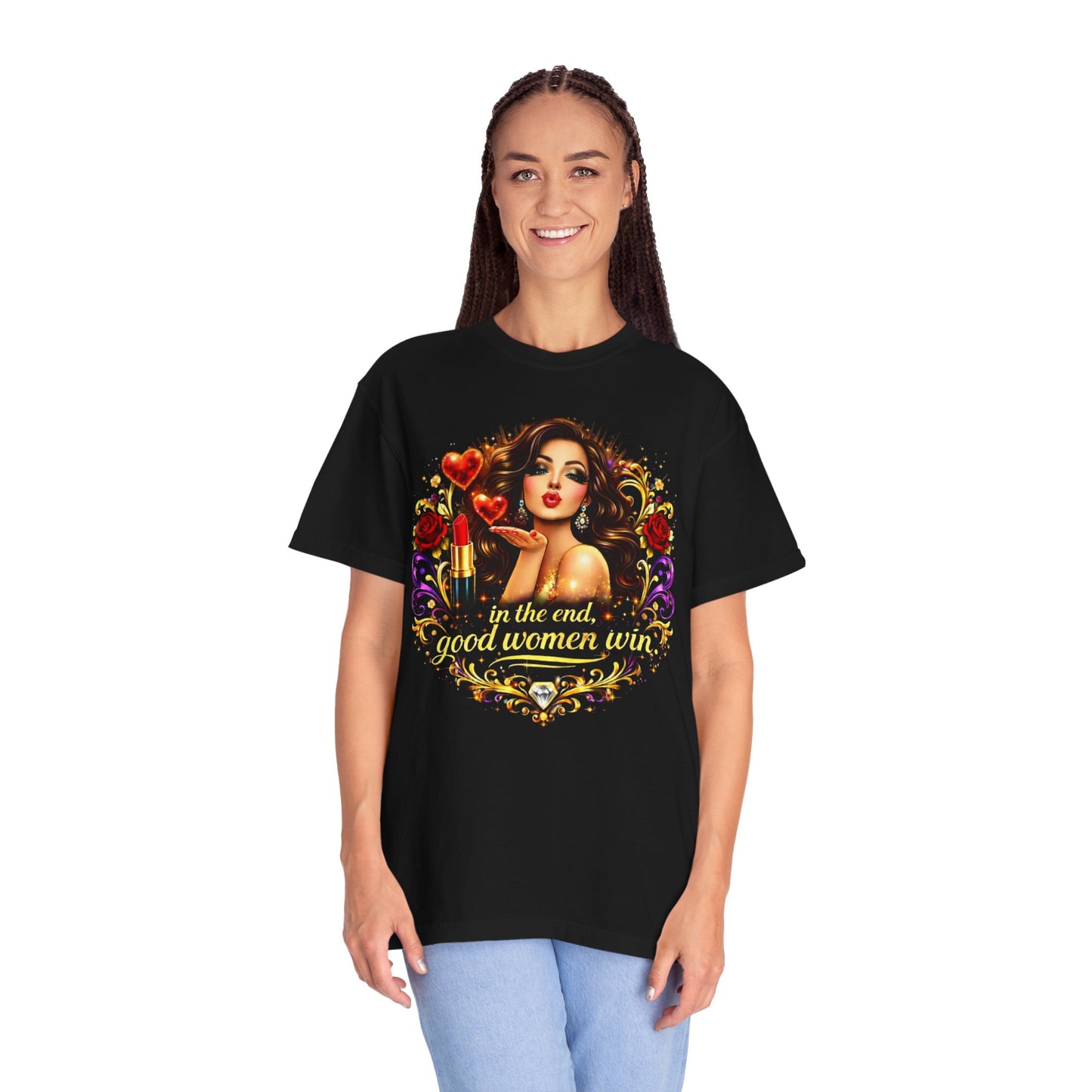 Valentine Pin-Up Girl Tee — Retro Glam Love Graphic T-Shirt