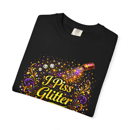 T-Shirt — 'Press Glitter' Sparkle Cosmetic Makeup Tee