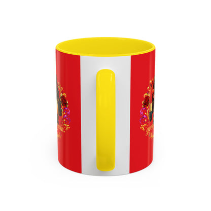 Coffee Mug — "In the End, Good Women Win" BRUNETTE Retro Pin-Up Design