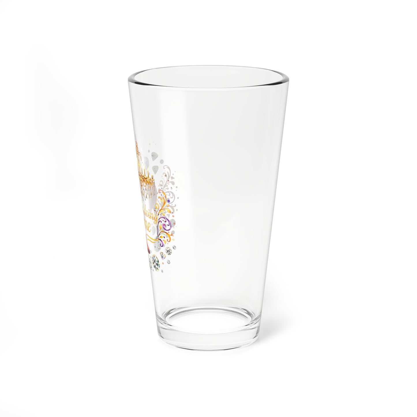 Mixing Glass - Glam Red Stiletto "I'm Doing Me" 16oz Cocktail Glass