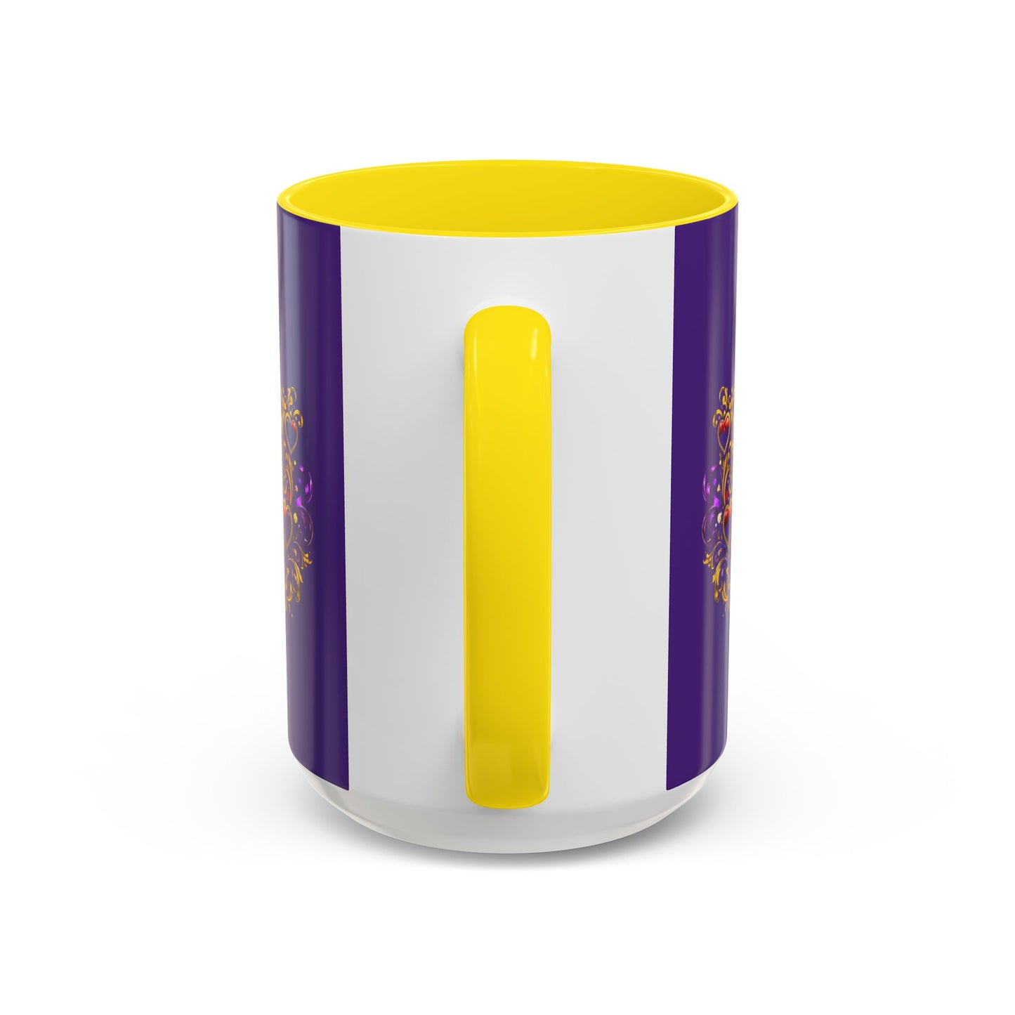 Life Is the Occasion Gold Heart Accent Coffee Mug — Inspirational Purple 11/15oz
