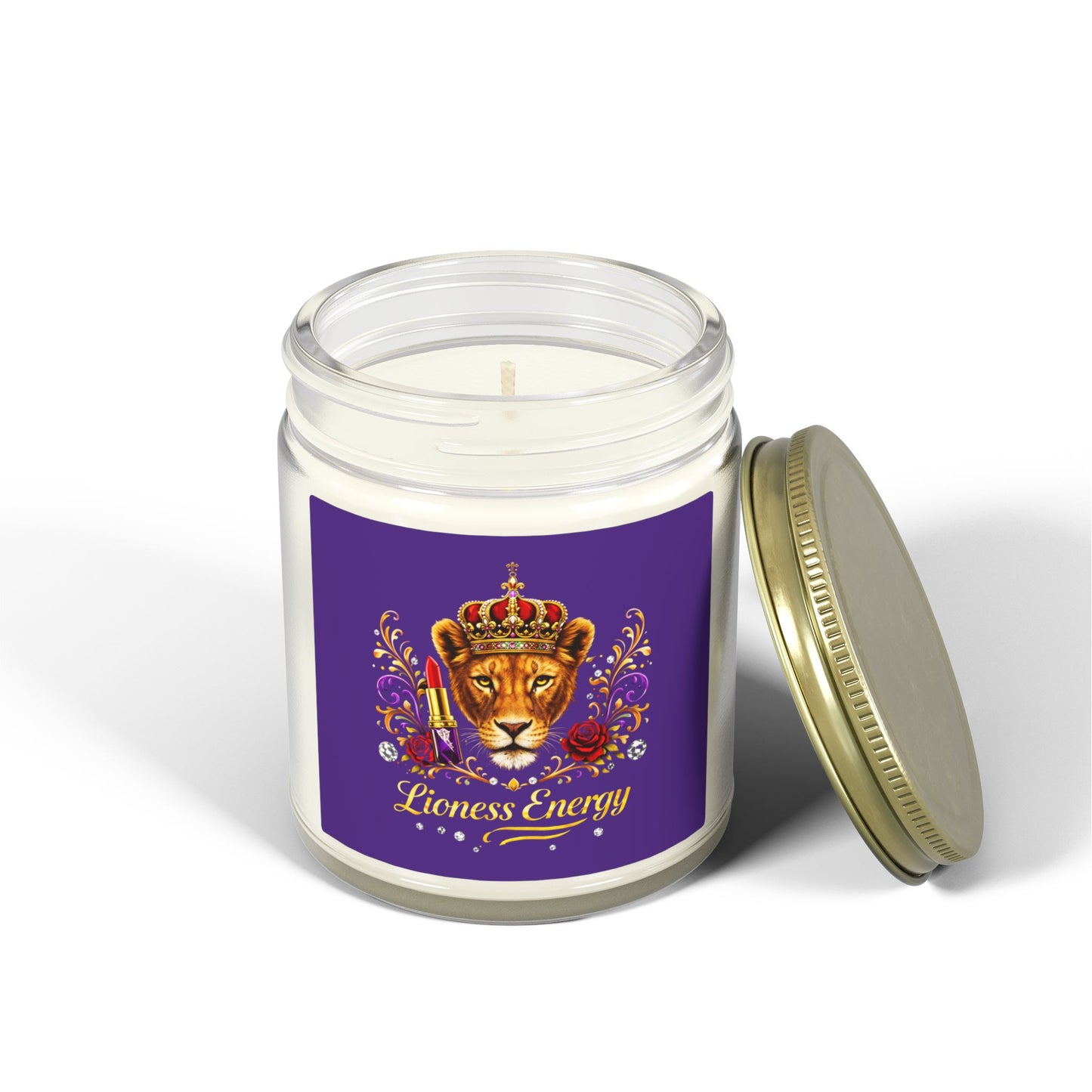 Lioness Energy Soy Candle — Coconut Apricot Wax (4oz & 9oz)