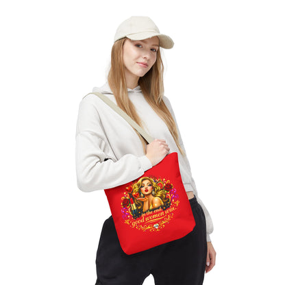 Tote Bag — "In the End, Good Women Win" Glamour Graphic Tote Blonde