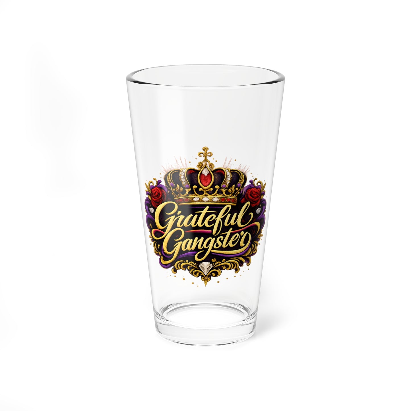 Mixing Glass — 'Grateful Gangster' 16oz Decorative Pint Glass