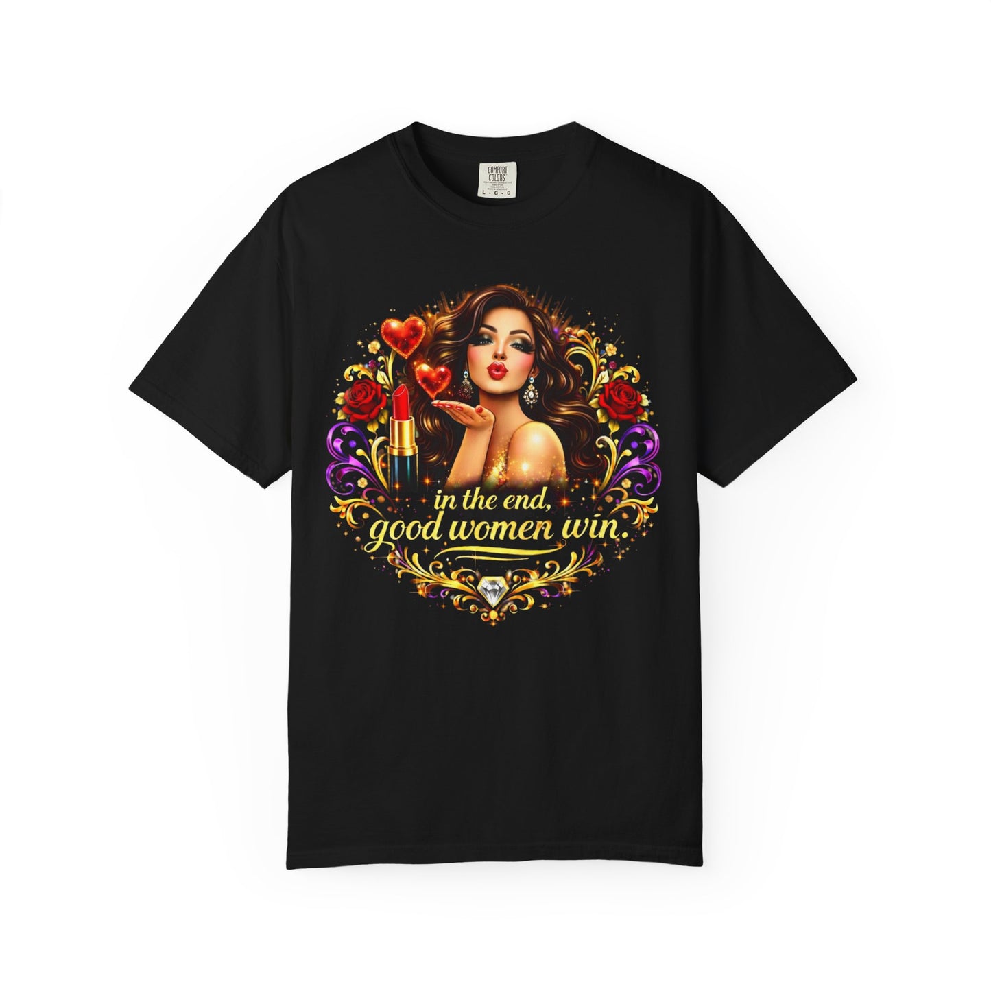 Valentine Pin-Up Girl Tee — Retro Glam Love Graphic T-Shirt