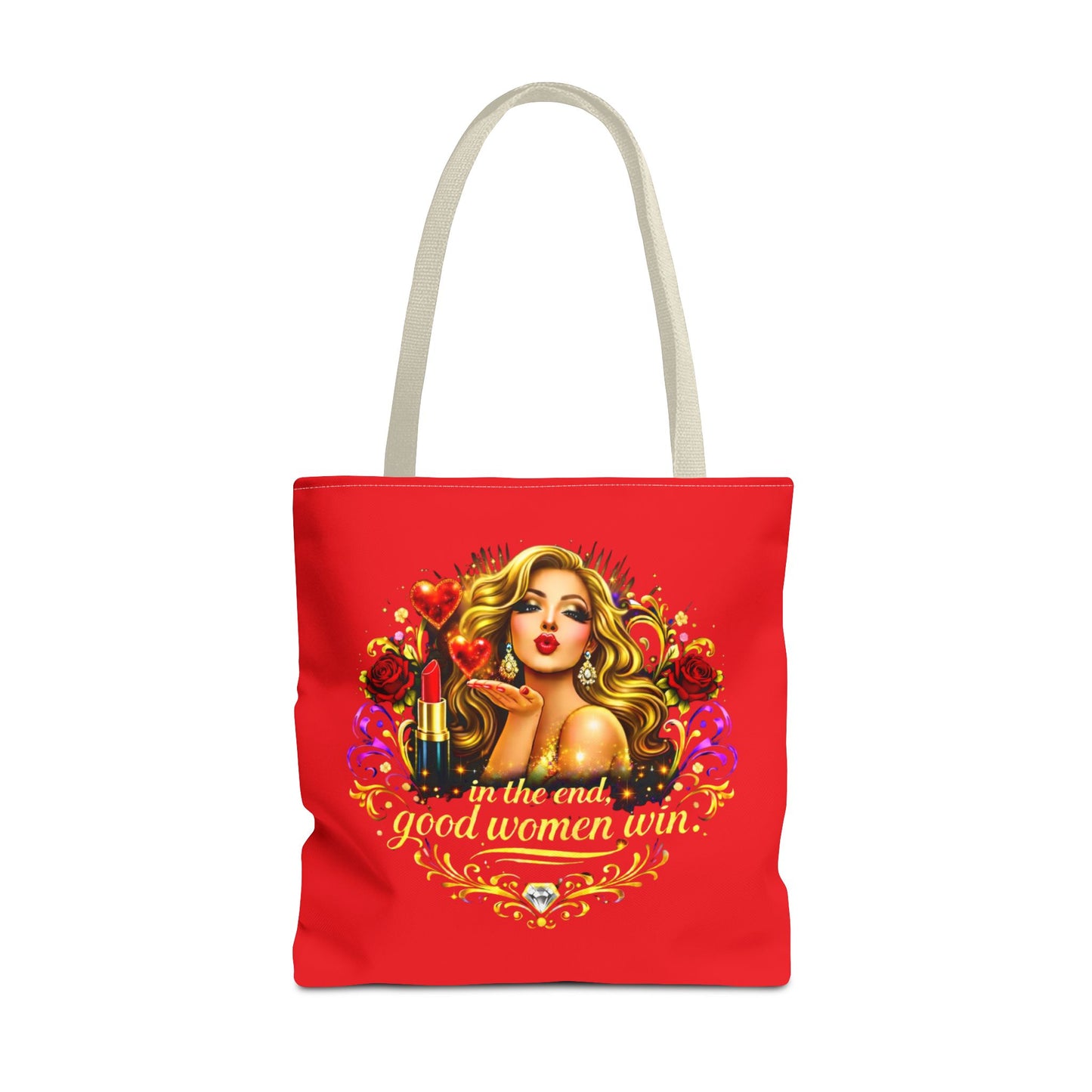 Tote Bag — "In the End, Good Women Win" Glamour Graphic Tote Blonde