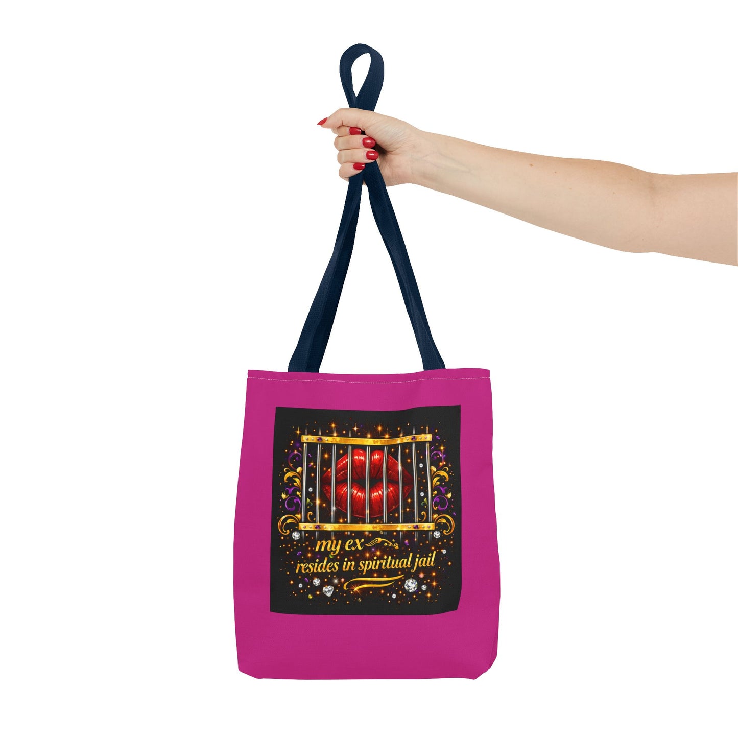 Tote Bag — "My Ex Resides in Spiritual Jail" Decorative Heart Cage Tote