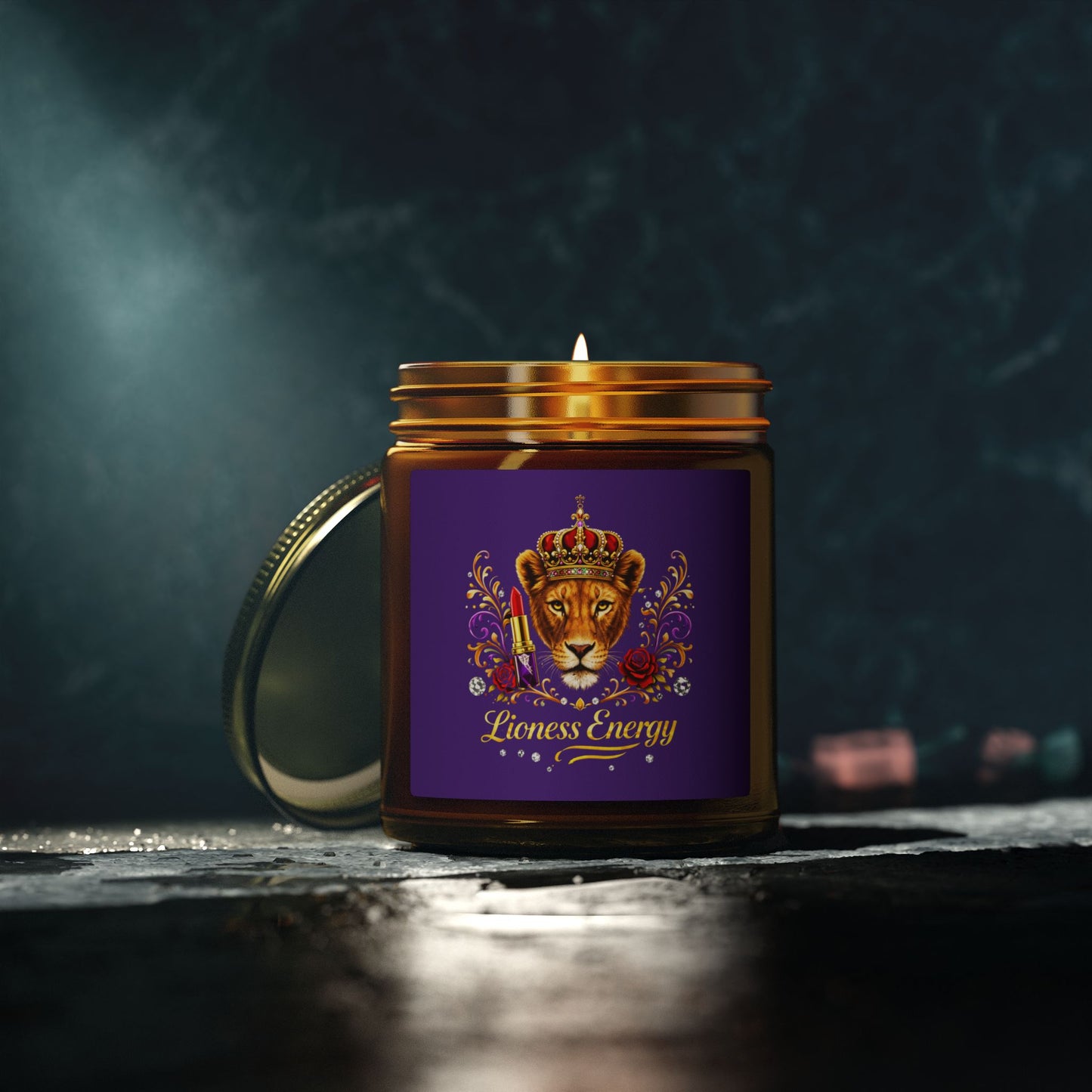Lioness Energy Soy Candle — Coconut Apricot Wax (4oz & 9oz)