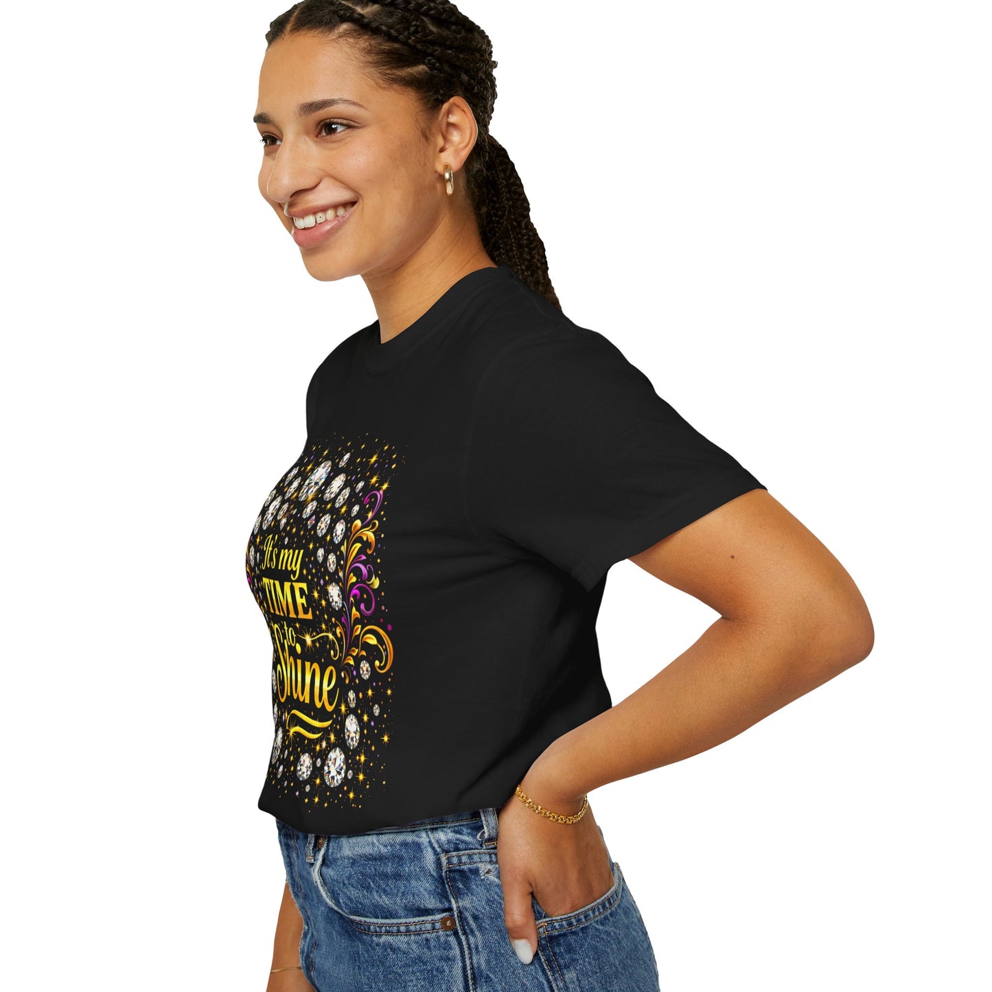 “It’s My Time to Shine” Graphic T-Shirt — Inspirational Sparkle Tee