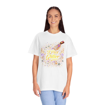 T-Shirt — 'Press Glitter' Sparkle Cosmetic Makeup Tee