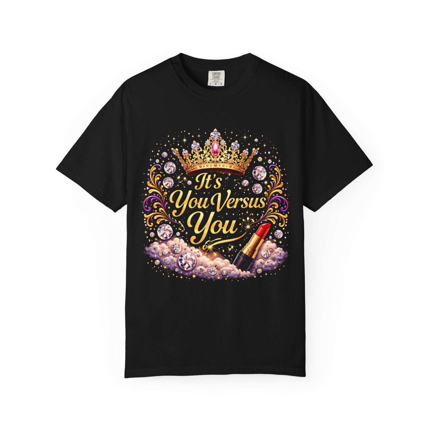 T-Shirt — "It's Your Business You" Crown & Lipstick Graphic Tee