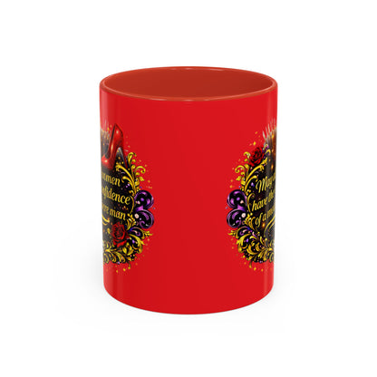 Coffee Mug — "May All Women Have the Confidence of a Mediocre Man" Red Accent