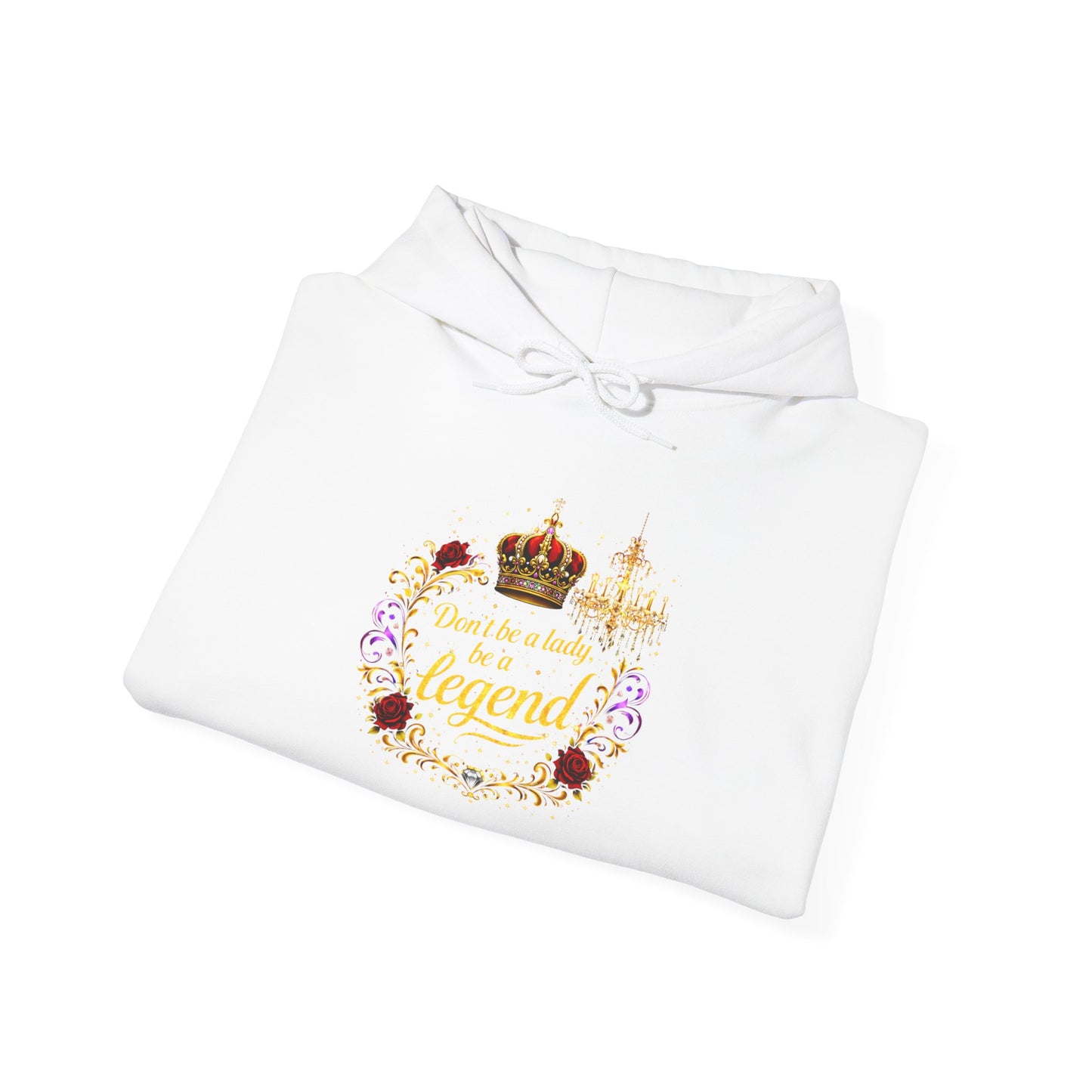 Legend Queen Crown Floral Hoodie — Regal Feminine Comfort Sweatshirt