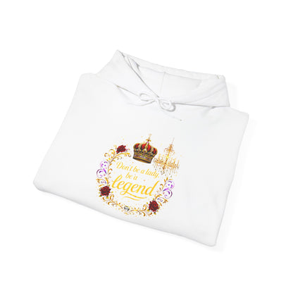 Legend Queen Crown Floral Hoodie — Regal Feminine Comfort Sweatshirt