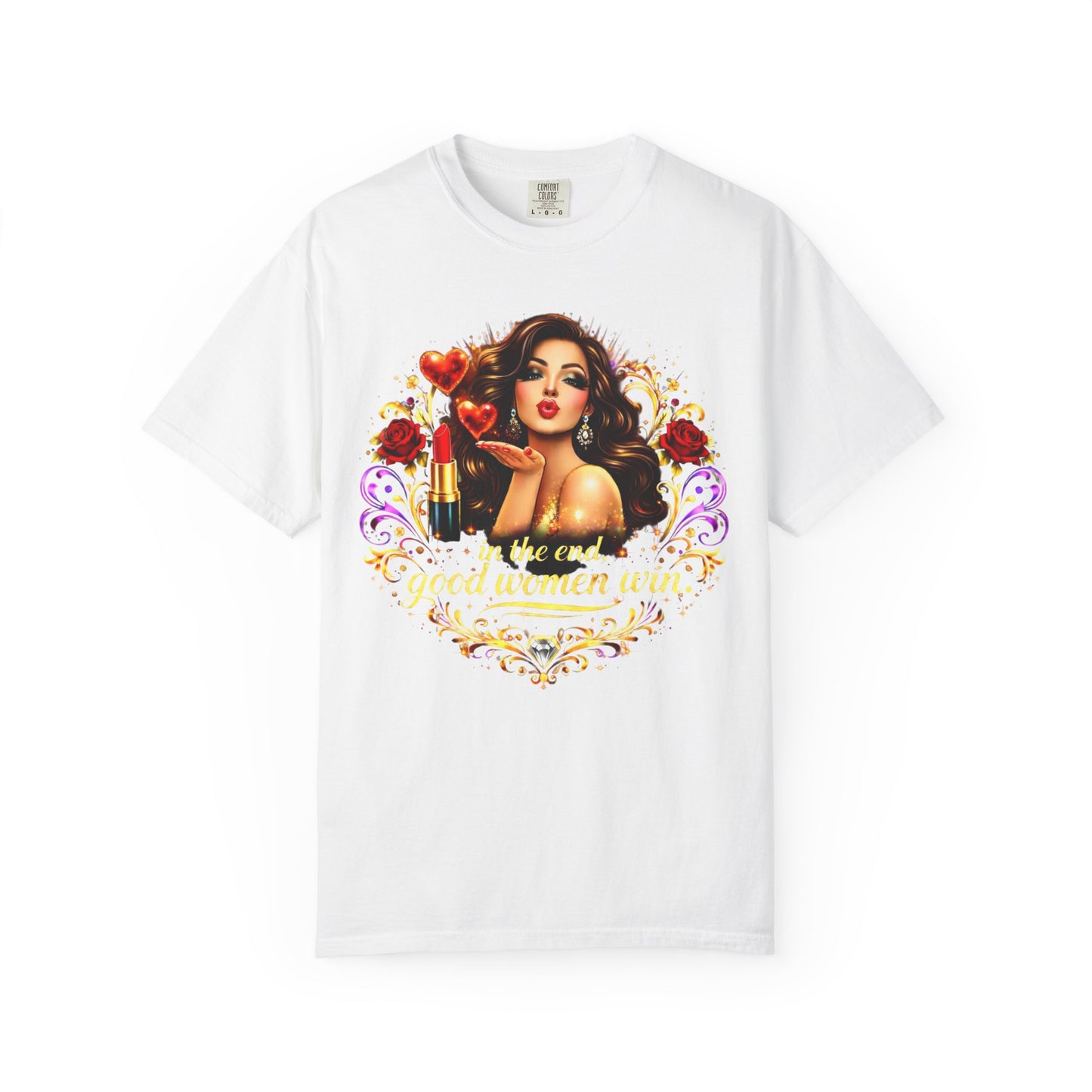Valentine Pin-Up Girl Tee — Retro Glam Love Graphic T-Shirt