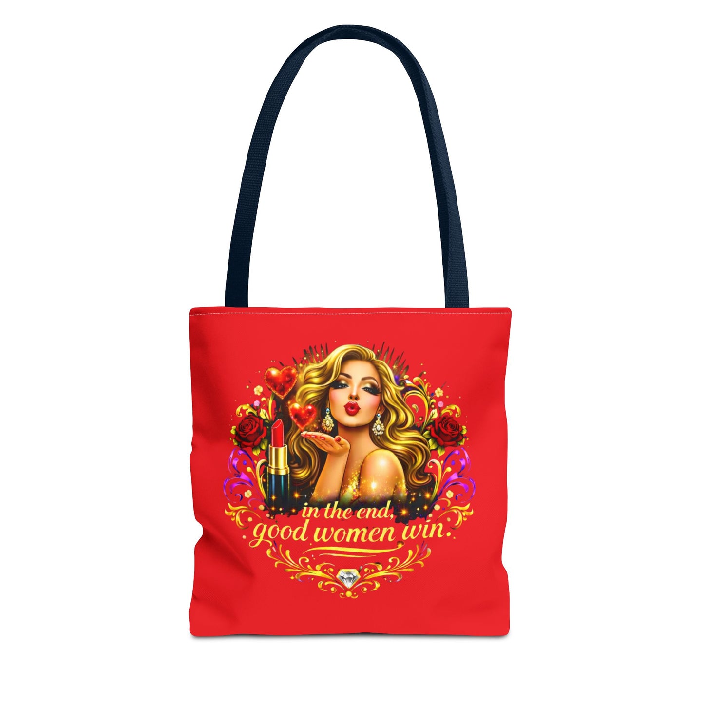 Tote Bag — "In the End, Good Women Win" Glamour Graphic Tote Blonde