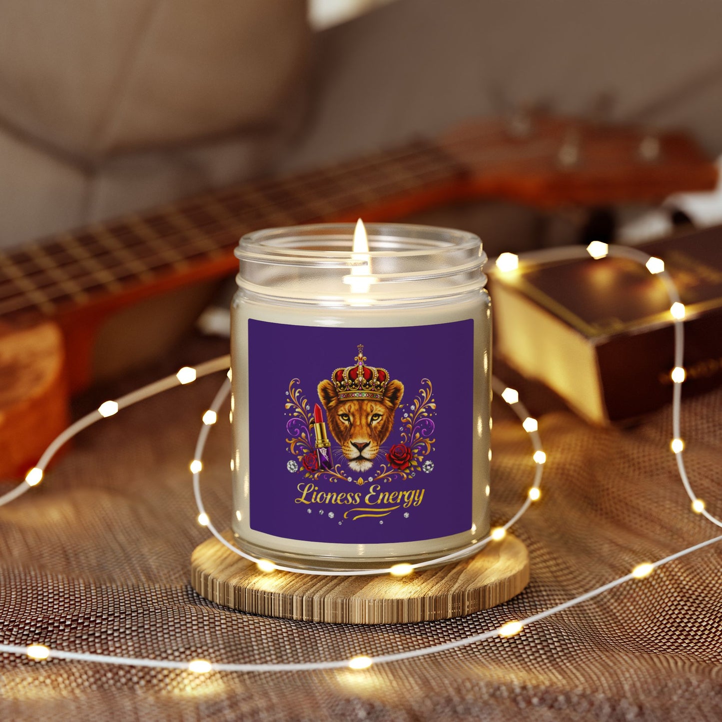 Lioness Energy Soy Candle — Coconut Apricot Wax (4oz & 9oz)