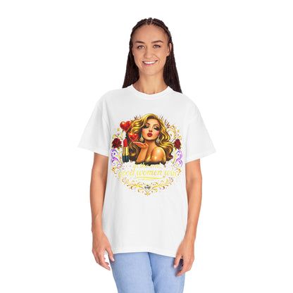 Glam Girl Graphic T‑Shirt — Vintage Pinup Lipstick Design (Good in Makeup)