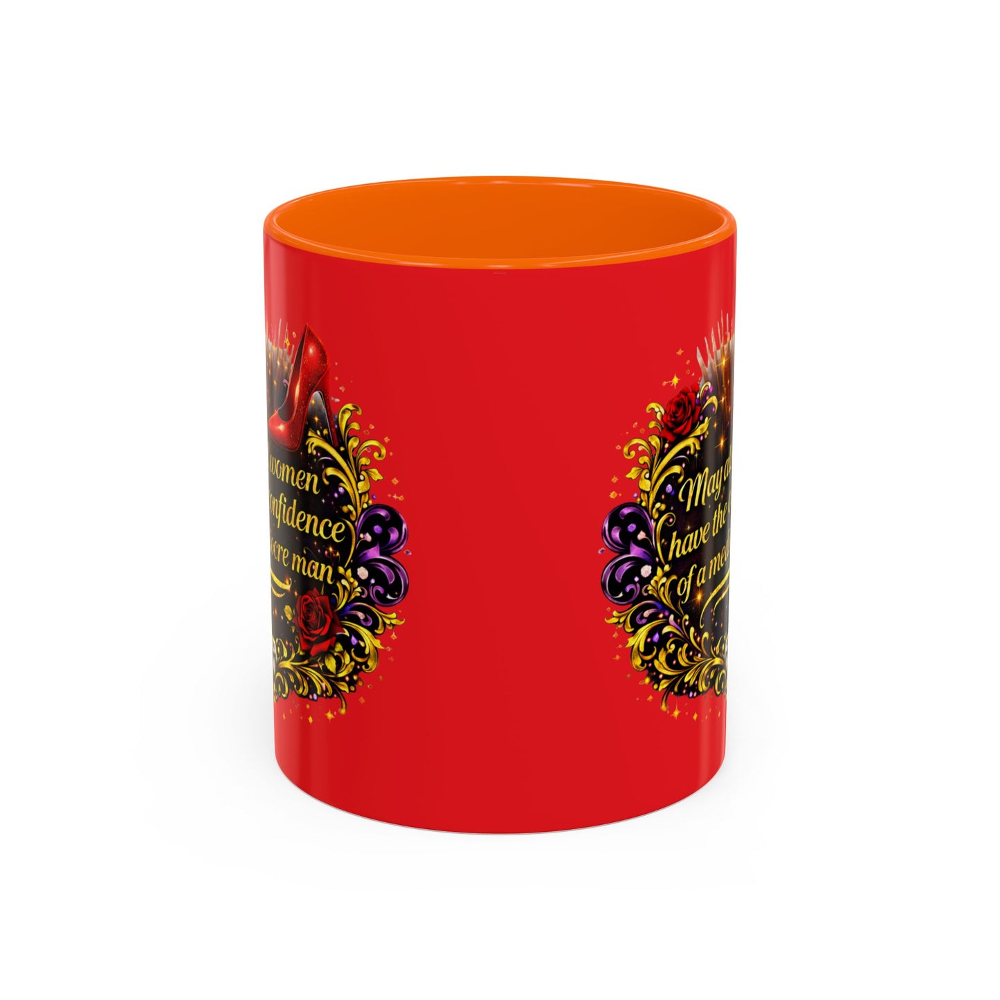 Coffee Mug — "May All Women Have the Confidence of a Mediocre Man" Red Accent