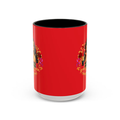 Coffee Mug — "In the End, Good Women Win" BRUNETTE Retro Pin-Up Design