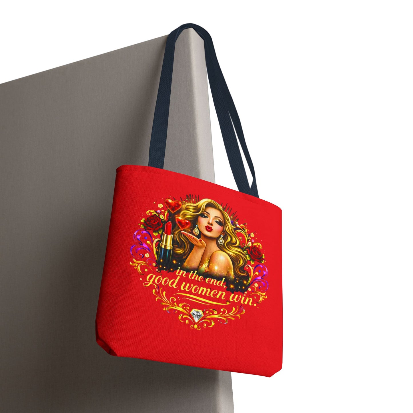 Tote Bag — "In the End, Good Women Win" Glamour Graphic Tote Blonde