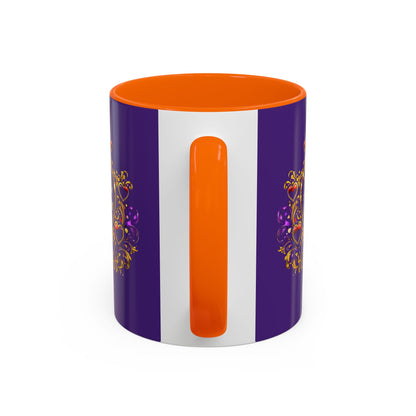 Life Is the Occasion Gold Heart Accent Coffee Mug — Inspirational Purple 11/15oz