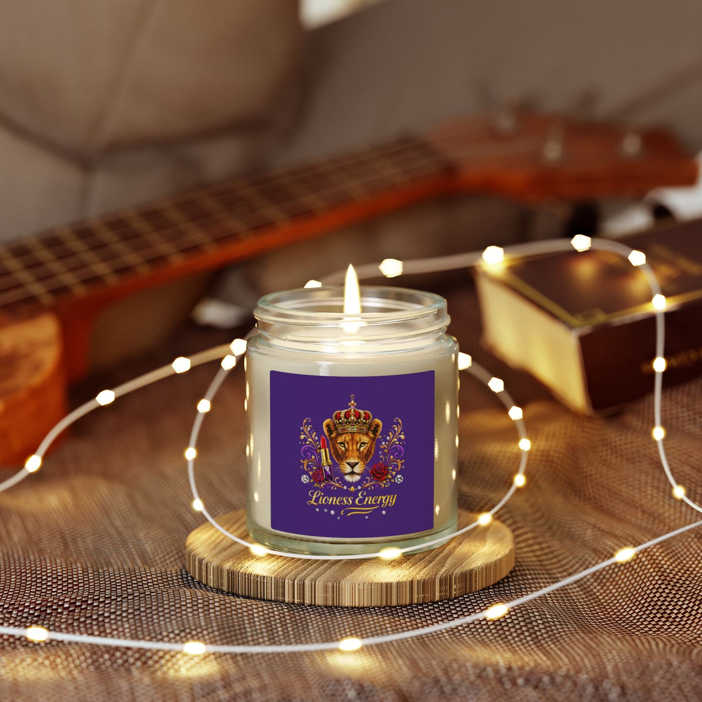 Lioness Energy Soy Candle — Coconut Apricot Wax (4oz & 9oz)