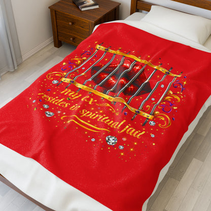 Spiritual Jail Velveteen Plush Blanket