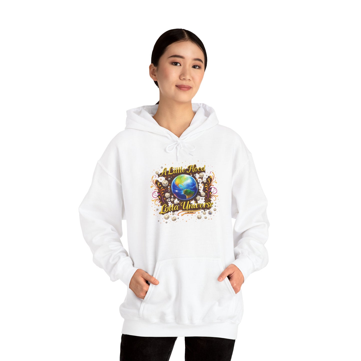 Earth Mama Hoodie - 'Let Little More Love Universe' Eco Vibe Graphic Hoodie
