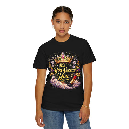 T-Shirt — "It's Your Business You" Crown & Lipstick Graphic Tee