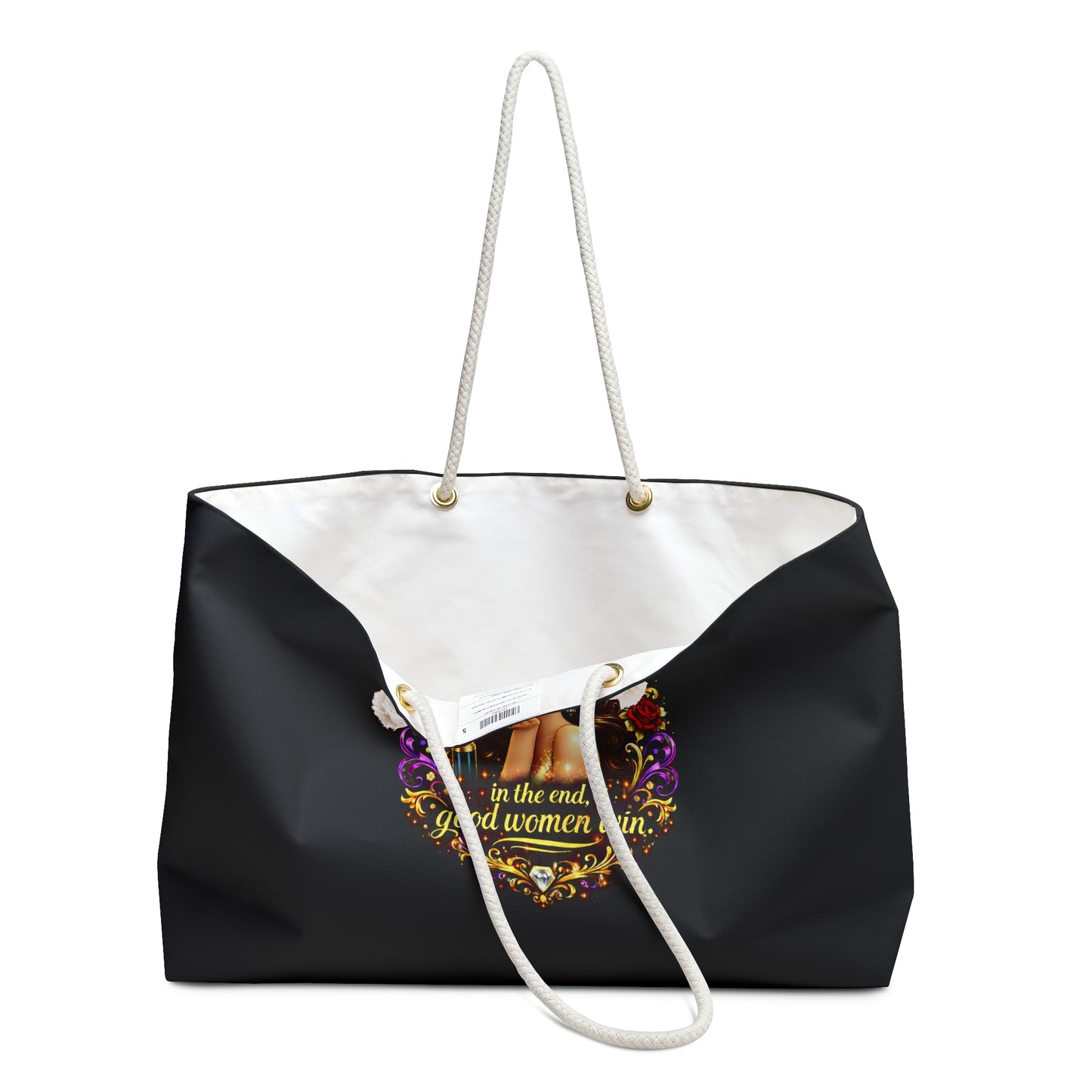Good Women Win Brunette Weekender Bag