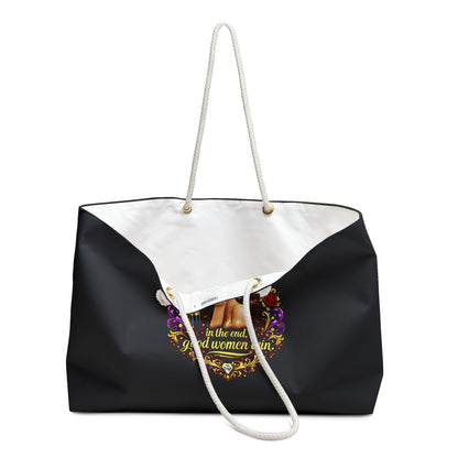 Good Women Win Brunette Weekender Bag