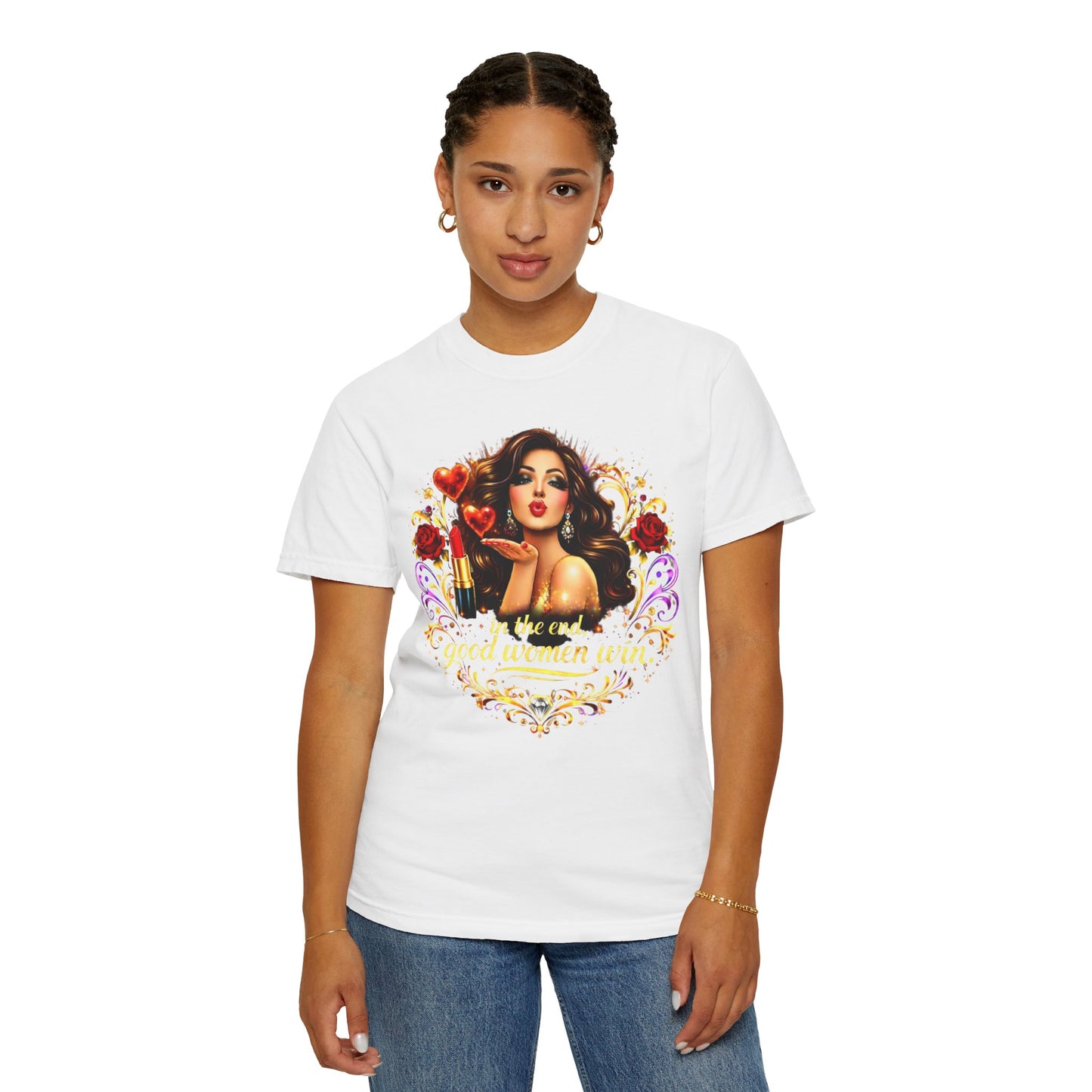 Valentine Pin-Up Girl Tee — Retro Glam Love Graphic T-Shirt