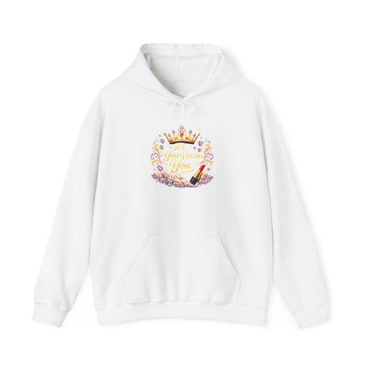 Queen Vibes Hoodie — Floral Crown "You Are Enough" Motivational Sweatshirt