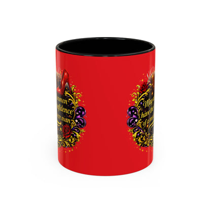 Coffee Mug — "May All Women Have the Confidence of a Mediocre Man" Red Accent