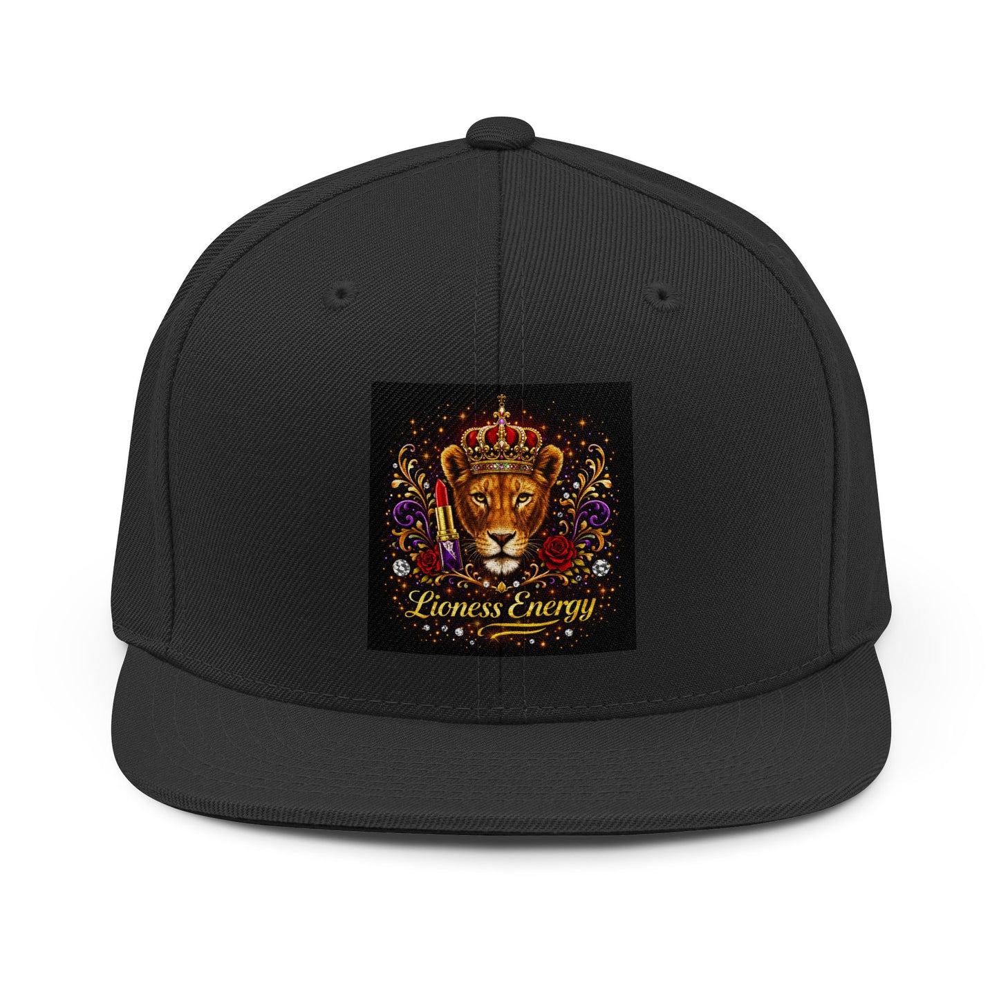 Lioness Energy Snapback Hat — Crowned Lion Design