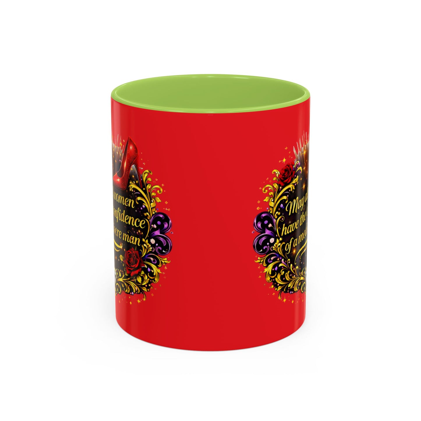 Coffee Mug — "May All Women Have the Confidence of a Mediocre Man" Red Accent