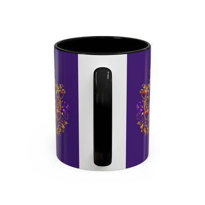 Life Is the Occasion Gold Heart Accent Coffee Mug — Inspirational Purple 11/15oz