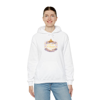 Hoodie — 'Be Still & Know' Floral Crest Cozy Pullover