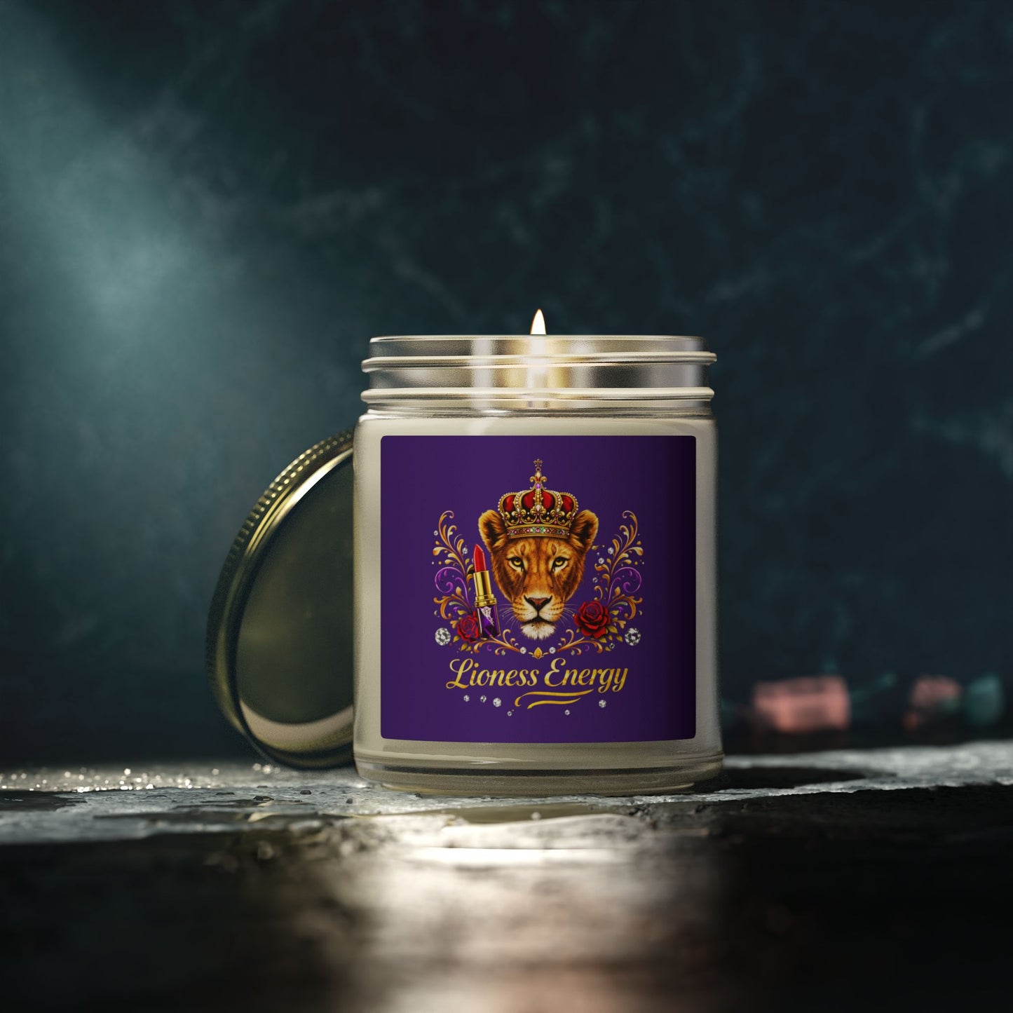 Lioness Energy Soy Candle — Coconut Apricot Wax (4oz & 9oz)