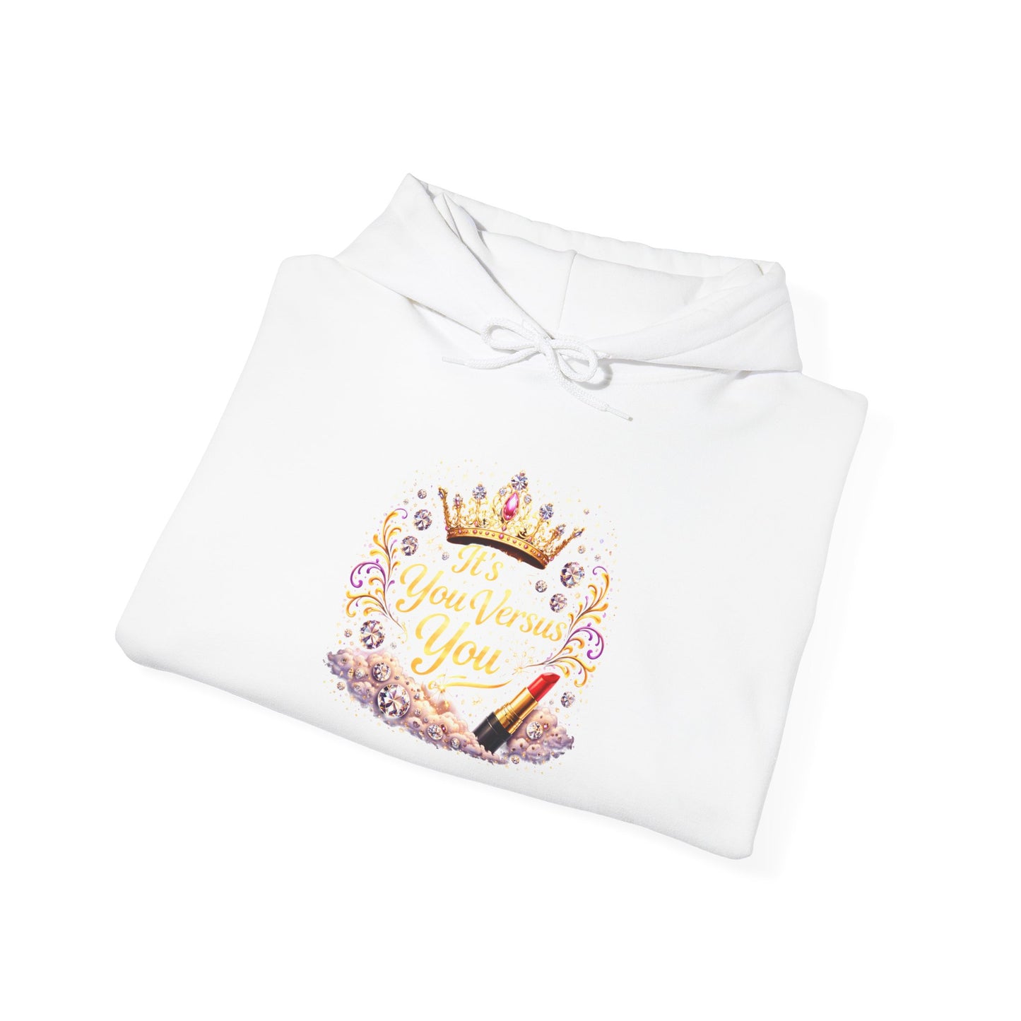 Queen Vibes Hoodie — Floral Crown "You Are Enough" Motivational Sweatshirt