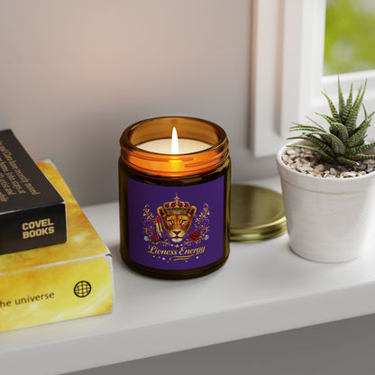 Lioness Energy Soy Candle — Coconut Apricot Wax (4oz & 9oz)