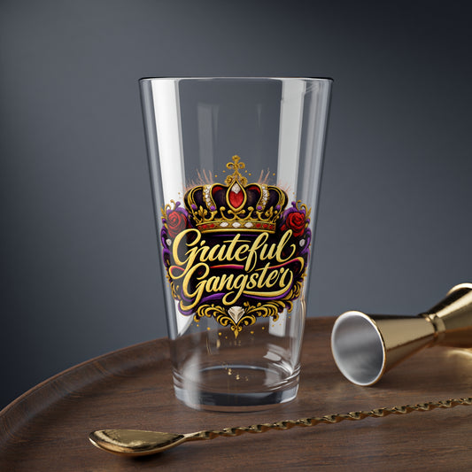 Mixing Glass — 'Grateful Gangster' 16oz Decorative Pint Glass