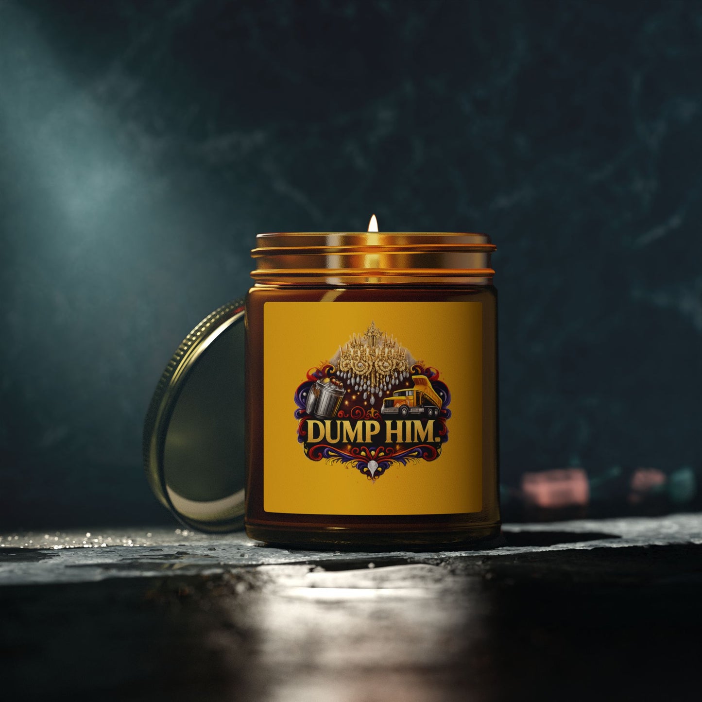 Coconut Apricot Scented Candle — 'Dump Him' Jar (4oz & 9oz)