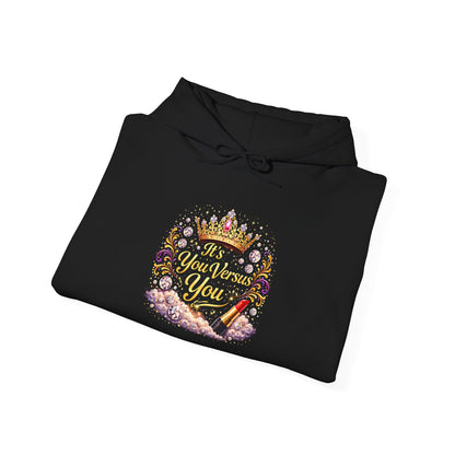 Queen Vibes Hoodie — Floral Crown "You Are Enough" Motivational Sweatshirt