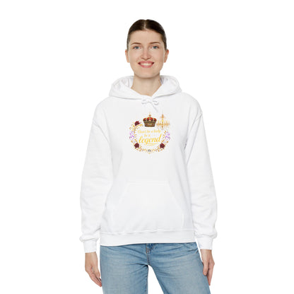Legend Queen Crown Floral Hoodie — Regal Feminine Comfort Sweatshirt