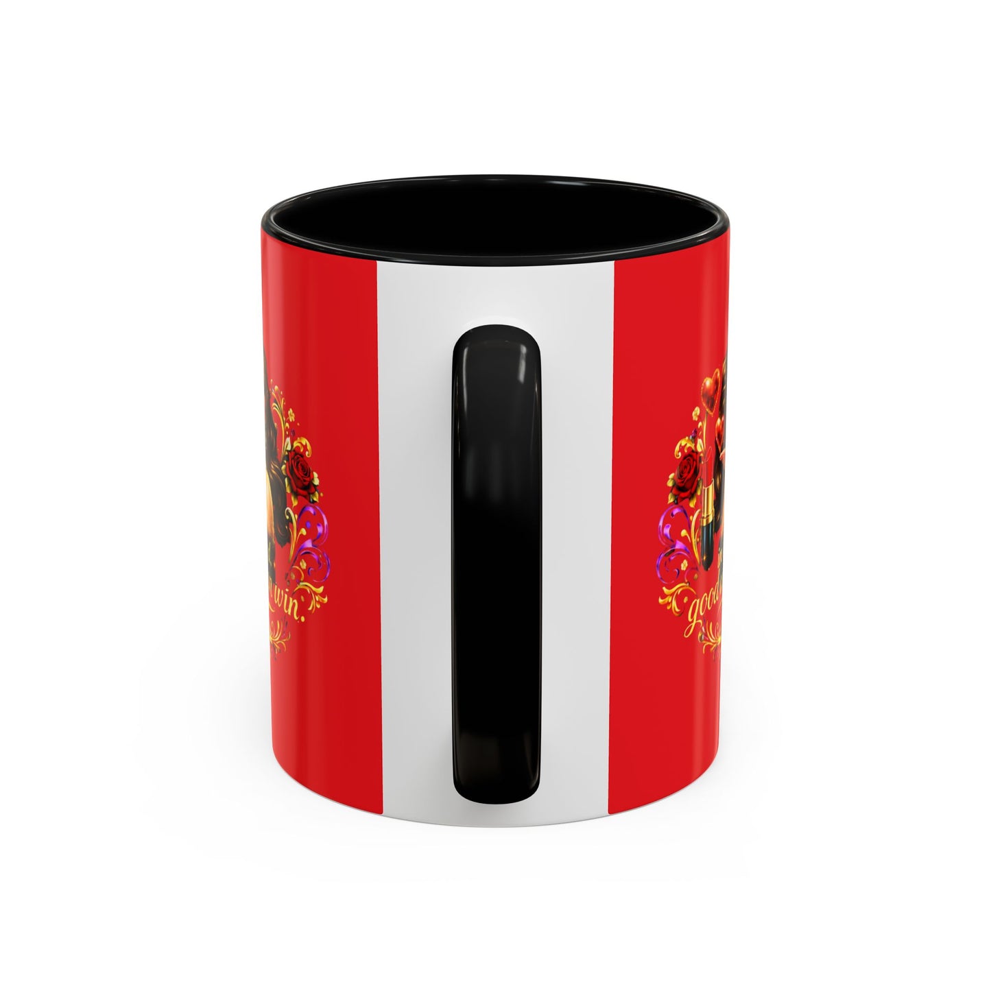 Coffee Mug — "In the End, Good Women Win" BRUNETTE Retro Pin-Up Design