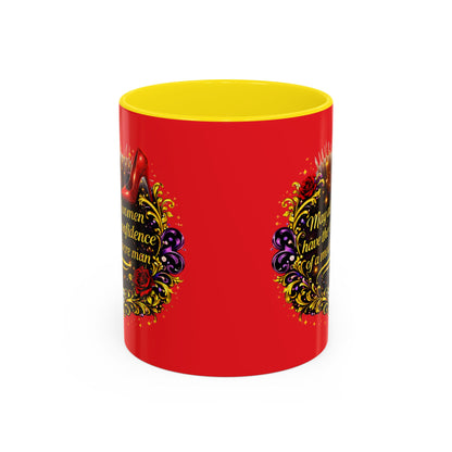 Coffee Mug — "May All Women Have the Confidence of a Mediocre Man" Red Accent