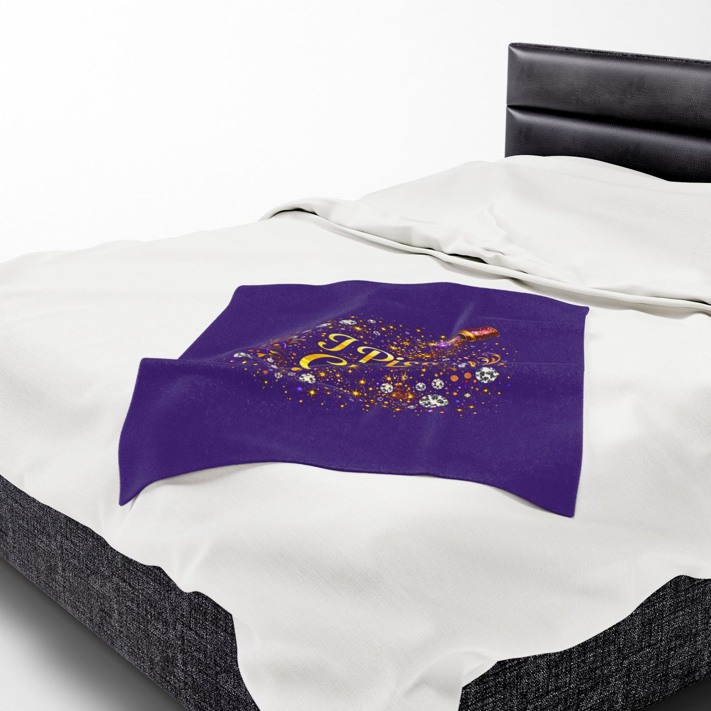 Velveteen Plush Blanket — "I Piss Glitter" Sparkle Throw for Fun, Sassy Gift